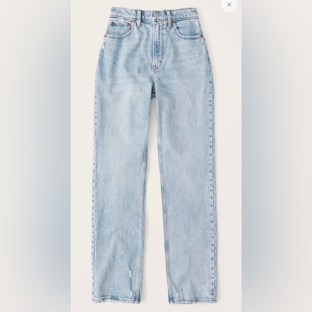 Abercrombie Curve Love 90s Ultra High Rise Straight Jeans